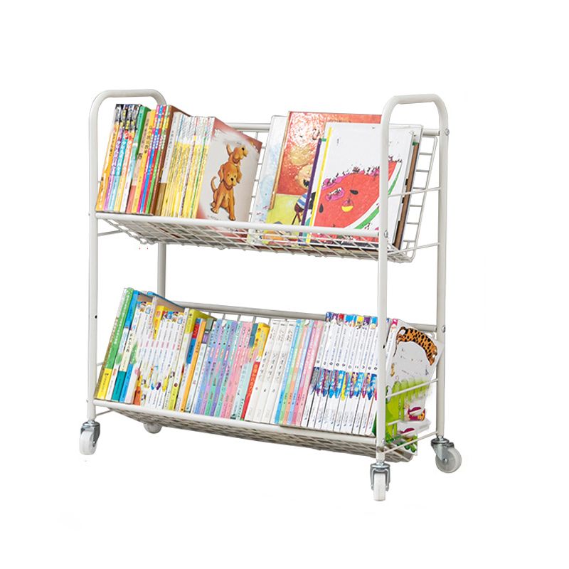 Contemporary Style Bookshelf White Bookcase for Home Office Study Room