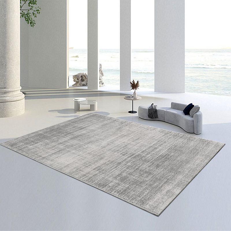 Grey Tone Modern Area Carpet Polyester Mottled Effect Indoor Rug Anti-Slip Backing Carpet for Living Room