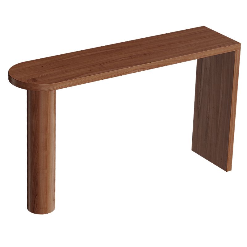 Double Pedestal Bar Table Industrial Pine Solid Wood Bar Dining Table for Living Room