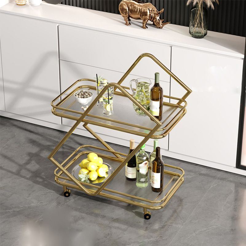 34.64" High Modern Style Prep Table Rolling Metal Prep Table for Home