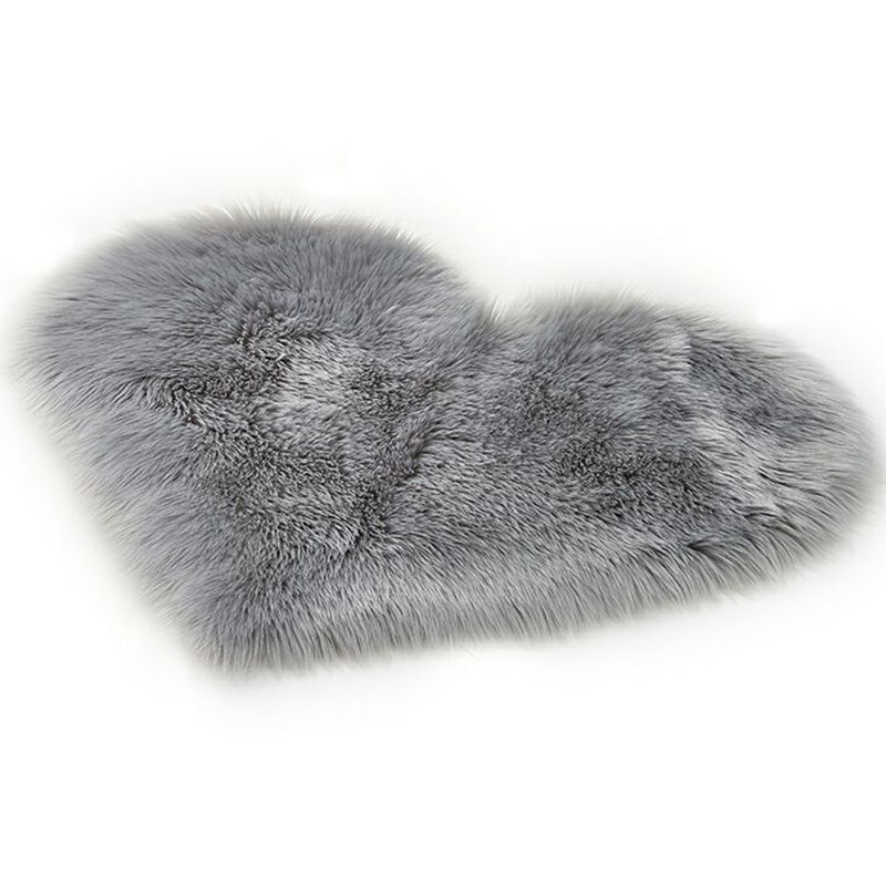 Multi-kleuren Noordse stijl Rug Faux Wol Plain Love Shape Tapijt Niet-slip achteruitgang Wasbaar huisdiervriendelijk tapijt voor thuis