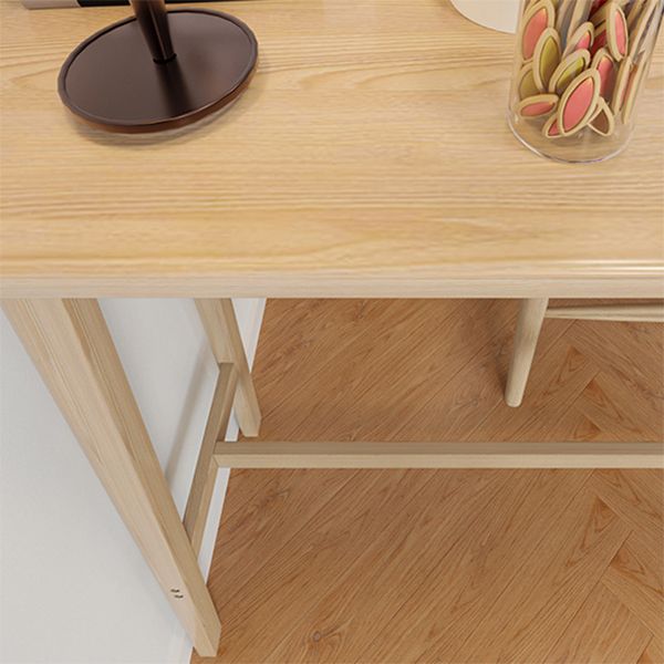 Modern Trestle Base Bar Table Set 1/2/3 Pcs Solid Wood Bar Table and Stools