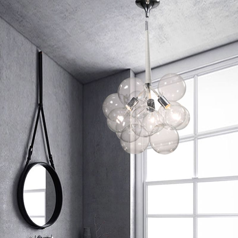 Contemporary Style Spherical Pendant Chandeliers Clear Glass Chandelier Lights