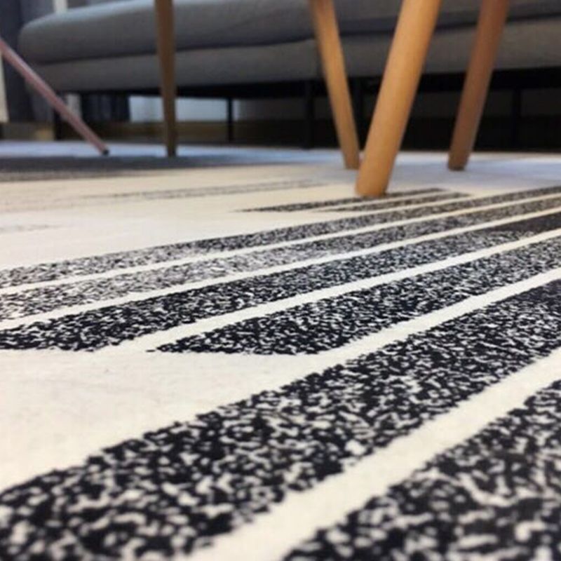 Fancy Modern Area Rug Geometric Pattern Polyester Area Carpet Stain Resistant Rug for Home Decor