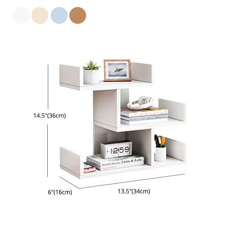 Geometry Artificial Wood Bookshelf Modern Open Storage Bookcase