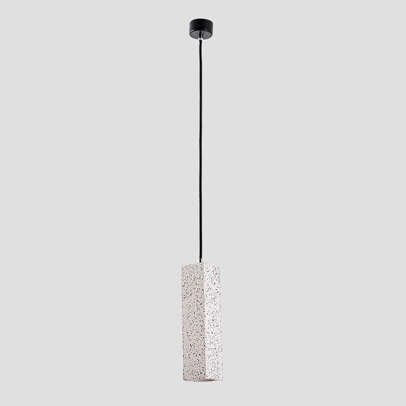 MODERN CUBUM CUBOID DROP PENDANT Light Nordic Marble 1 tête de lit de lit plafond LED en blanc