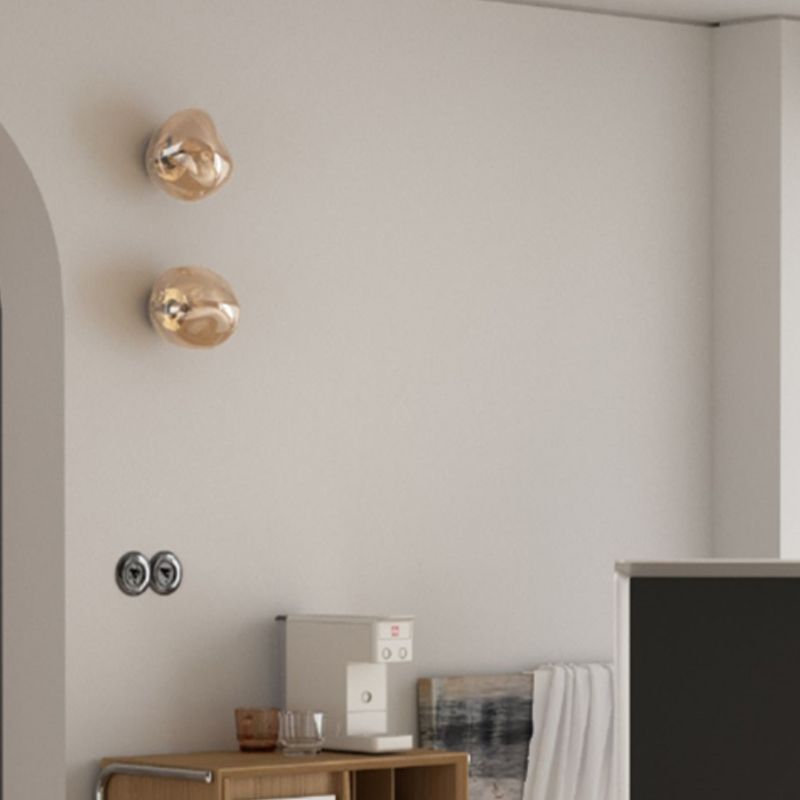 Lámpara de pared de roca minimalista vidrio soplado a mano 1 linda luz de vestíbulo luz