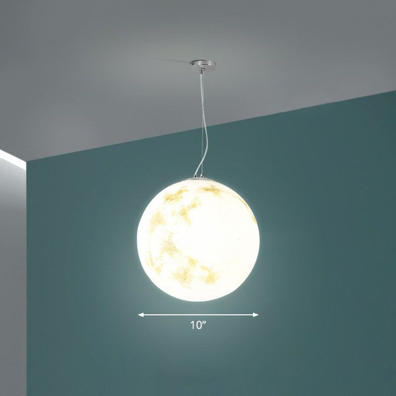 Decoratief 1-licht plafond hanger witte maan hangend licht met acrylschaduw voor restaurant