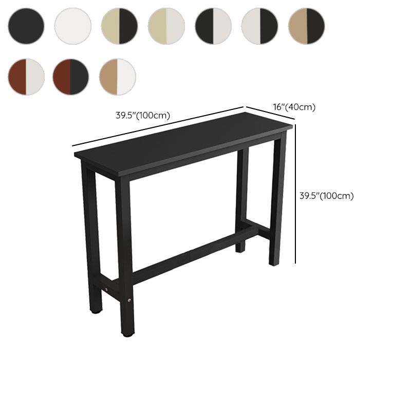 Industrial Rectangle Wood Counter Table 3/4 Pieces Bar Table Set for Cafe