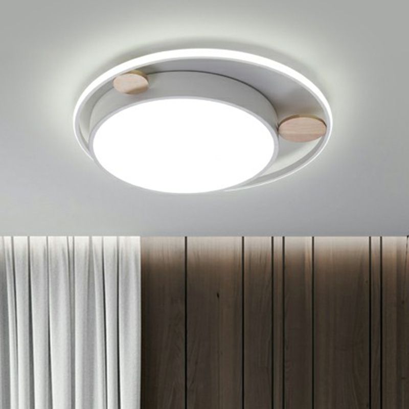 Minimaliste rond encastré LED lumière acrylique blanc chambre plafond encastré lumière