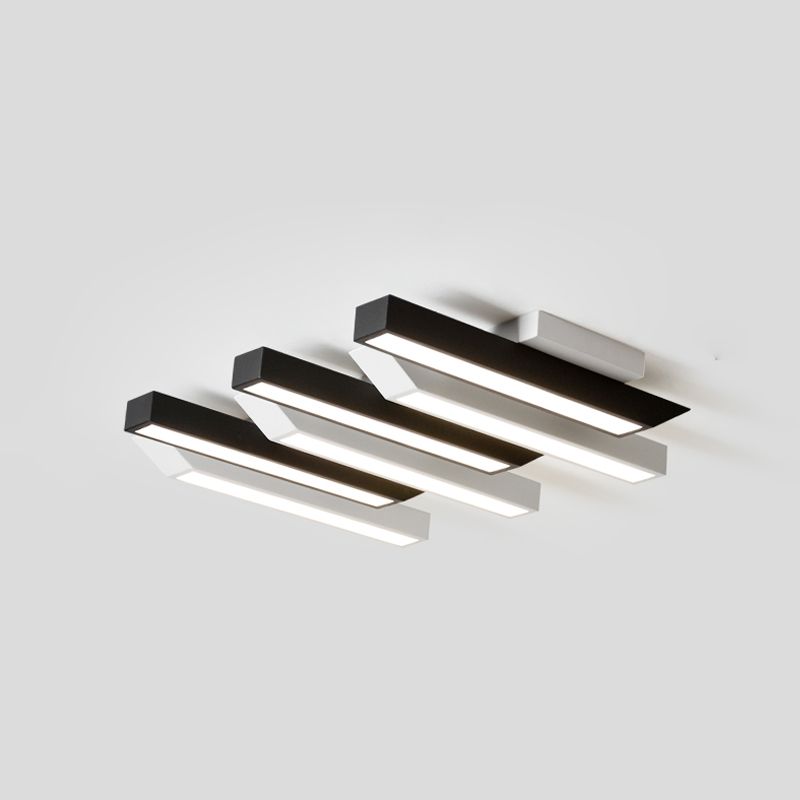 Luminaire de plafond encastré à plusieurs têtes, plafonnier LED contemporain
