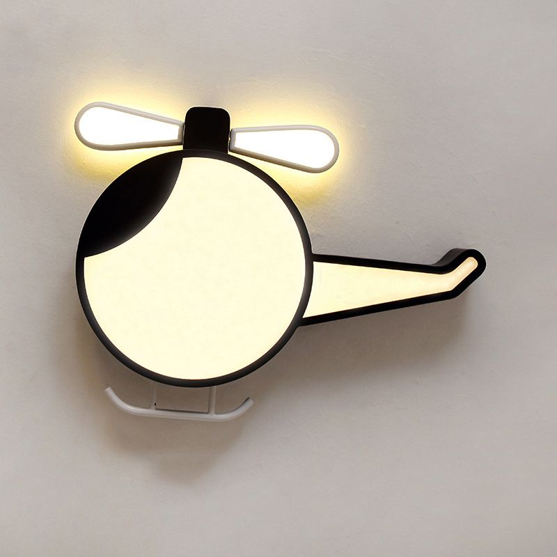 Cartoon Flugzeug Form Flush Licht Metall Kinderzimmer LED Flush Deckenleuchte