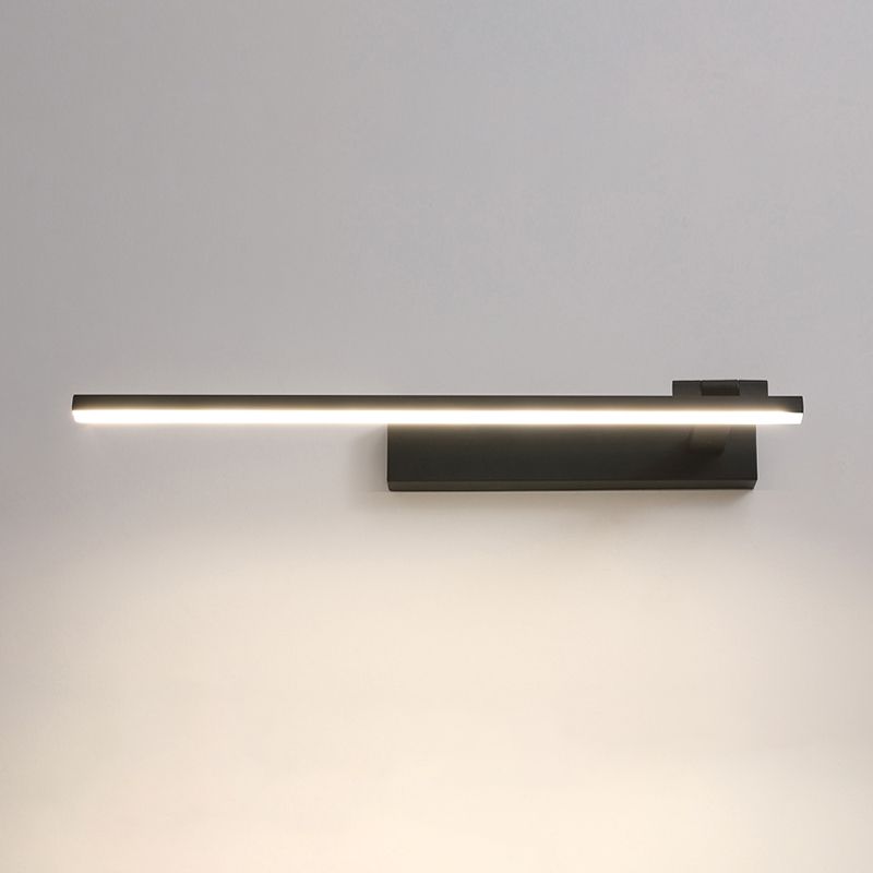Modern Simple Style Iron Vanity Light Strip Shape LED Vanity Lamp for Shower Room