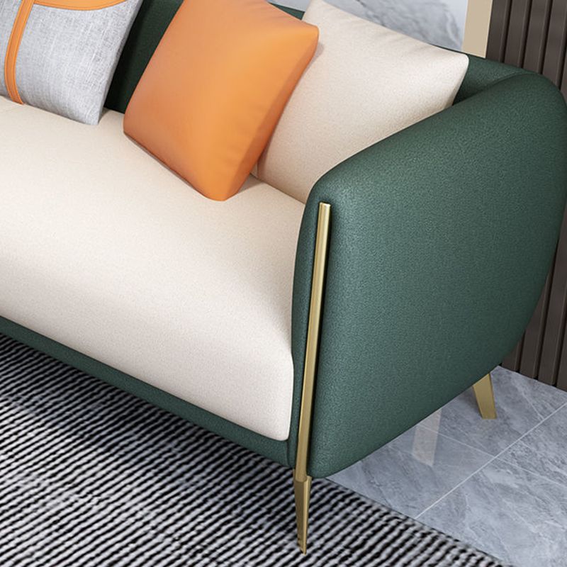Tuxedo Arm Sofa Modern Faux Leather Sofa 26.77" D x 29.52" H