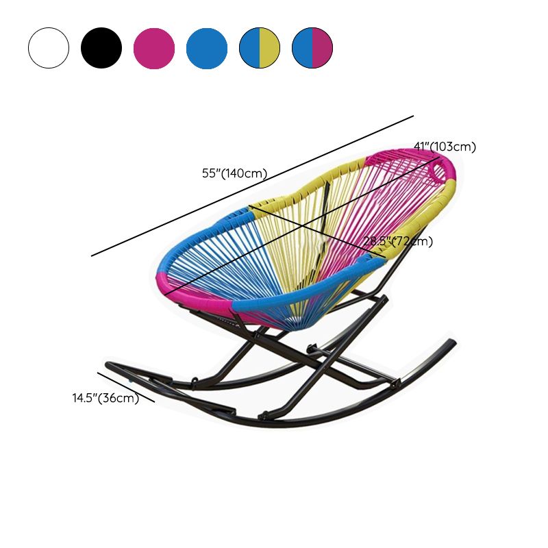 Contemporary Wicker Rocking Chair Color Block Indoor Rocker Chair