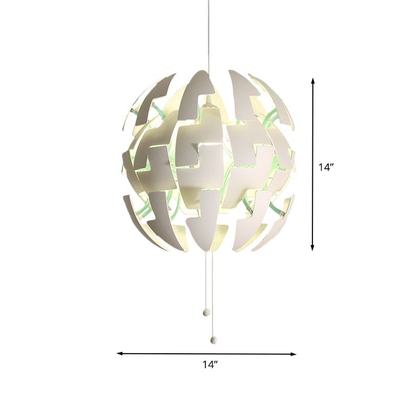 Pendule de fleur acrylique moderniste 1 bulbe plafond plafond s'accompagnement en blanc avec chaîne de traction