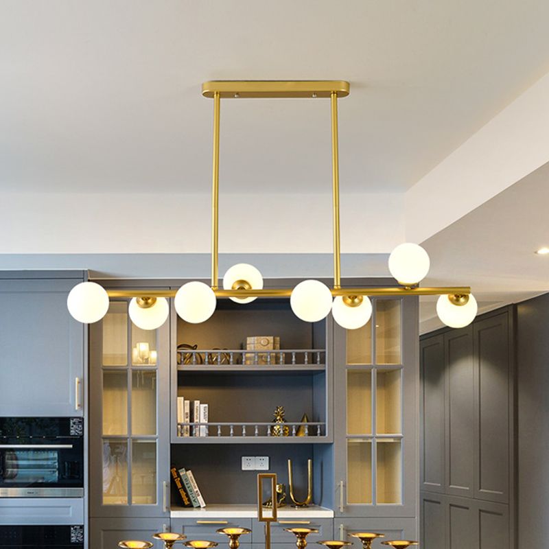 Orb Room Isola Lucile dell'isola Glass Lampella a base di isola in stile contemporaneo