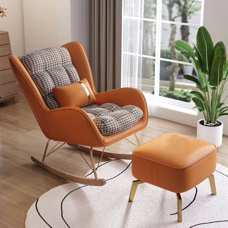 Modern Style Single Rocker Chair Waterproof Home Chair for Living Room