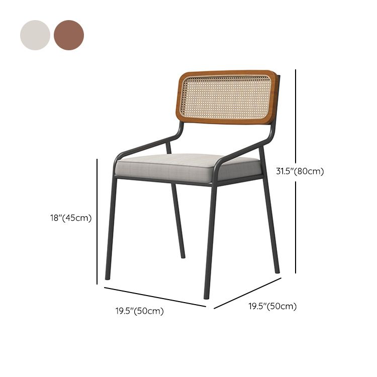 Contemporary Kitchen Dining Arm Chair Open Back Dining Side Chair