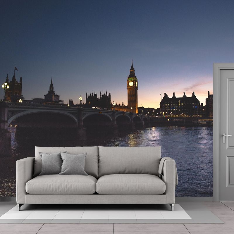 Beautiful Cityscapes Mural Decal Customized Contemporary Wall Covering