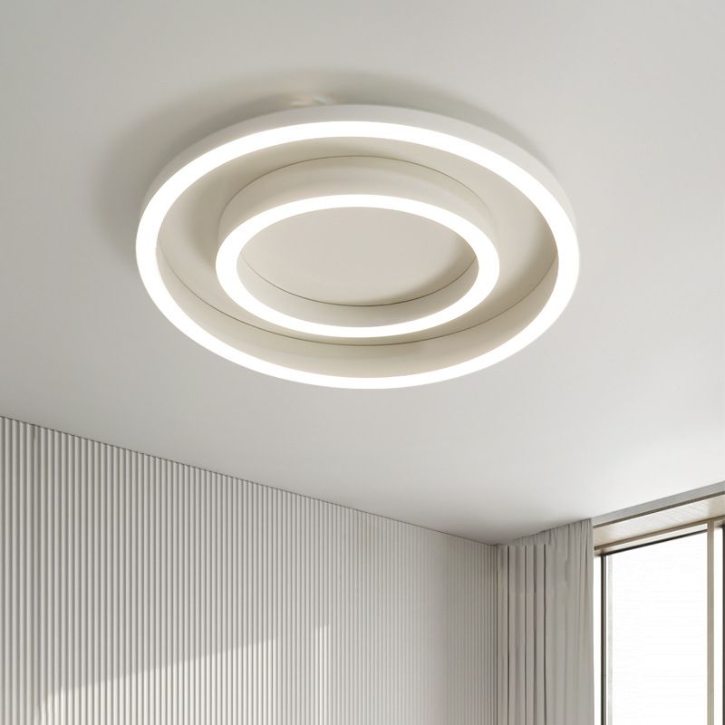Moderno LED de techo de la luz de techo de los círculos blancos de techo con la pala de metal
