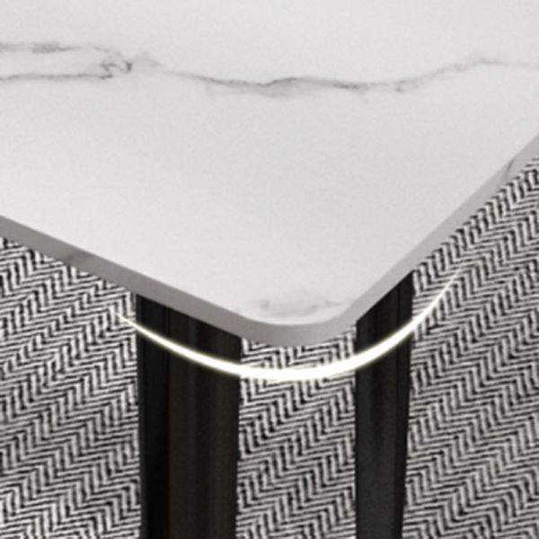 1/4/5 Pieces White Stone Dining Set Modern Solid Back Chair Rectangle Dining Furniture