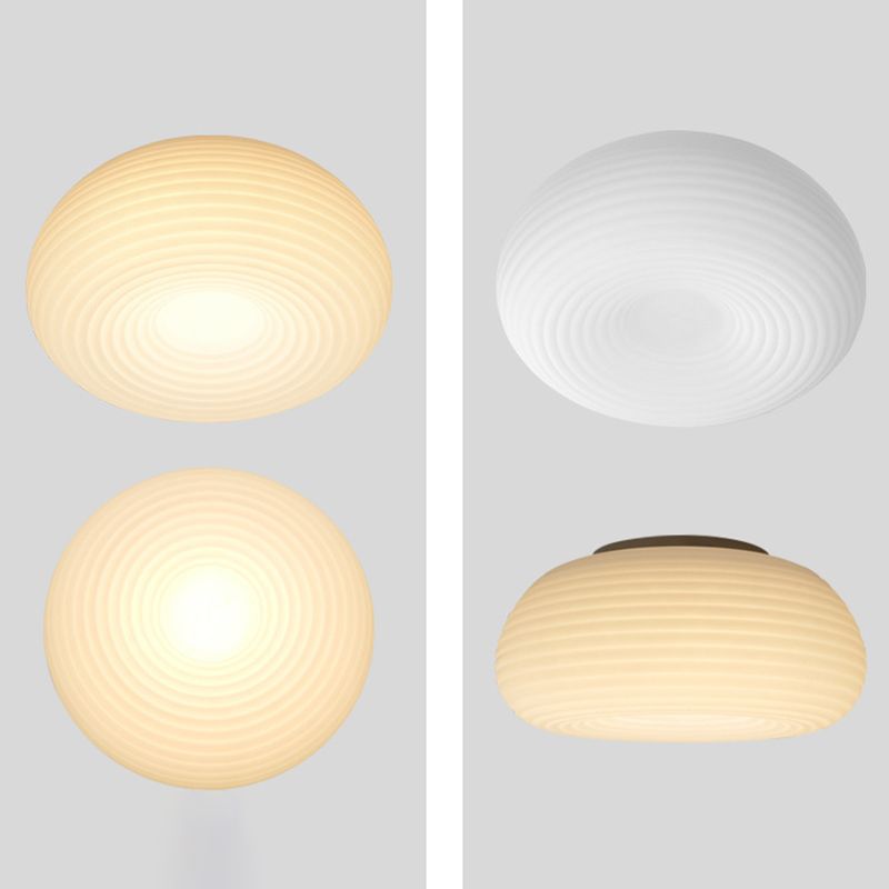White Shaded Flush Mount Lighting Modernism LED Ceiling Light for Home