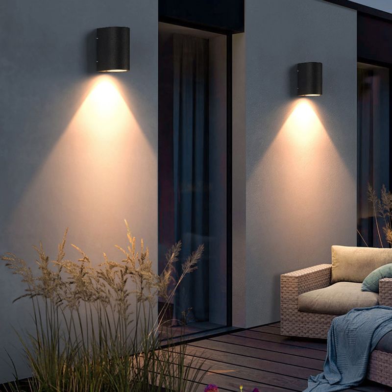 Cylinder 1 - Light Wall Lighting Fixture Aluminum Wall Sconce in Black