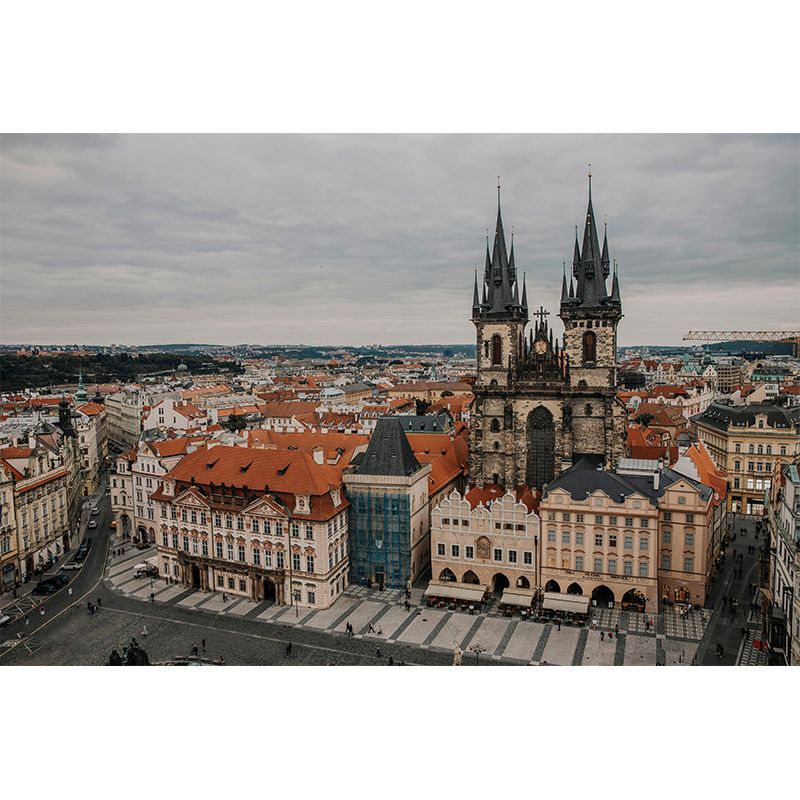 Photography Prague City Mural Wallpaper Modern Style Wall Decor for Living Room