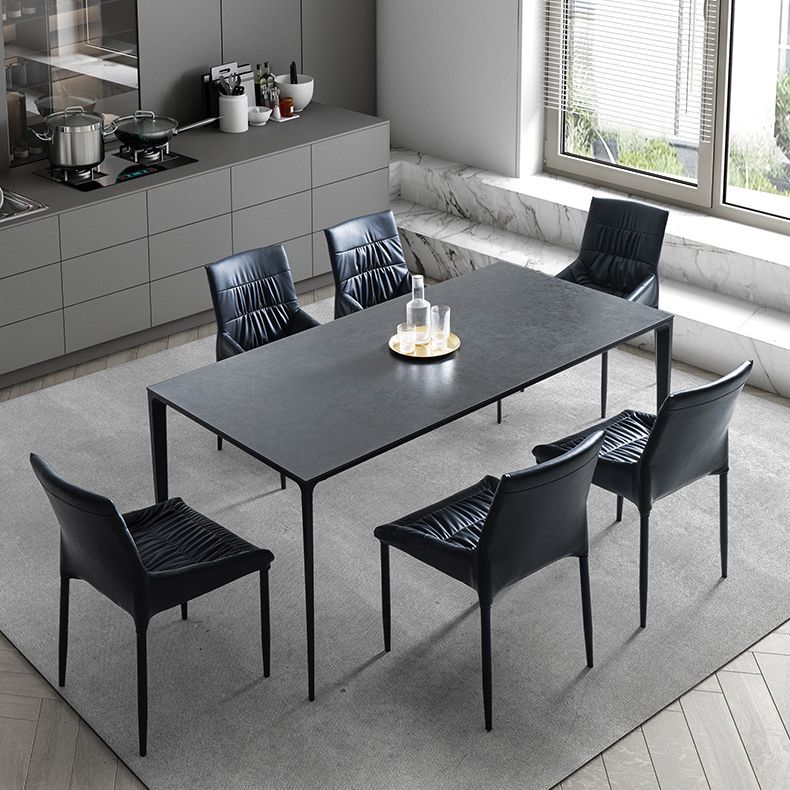 Designer Style 1/2/5/7 Pieces Rectangle Dining Set Sintered Stone Top Dinette Table Set