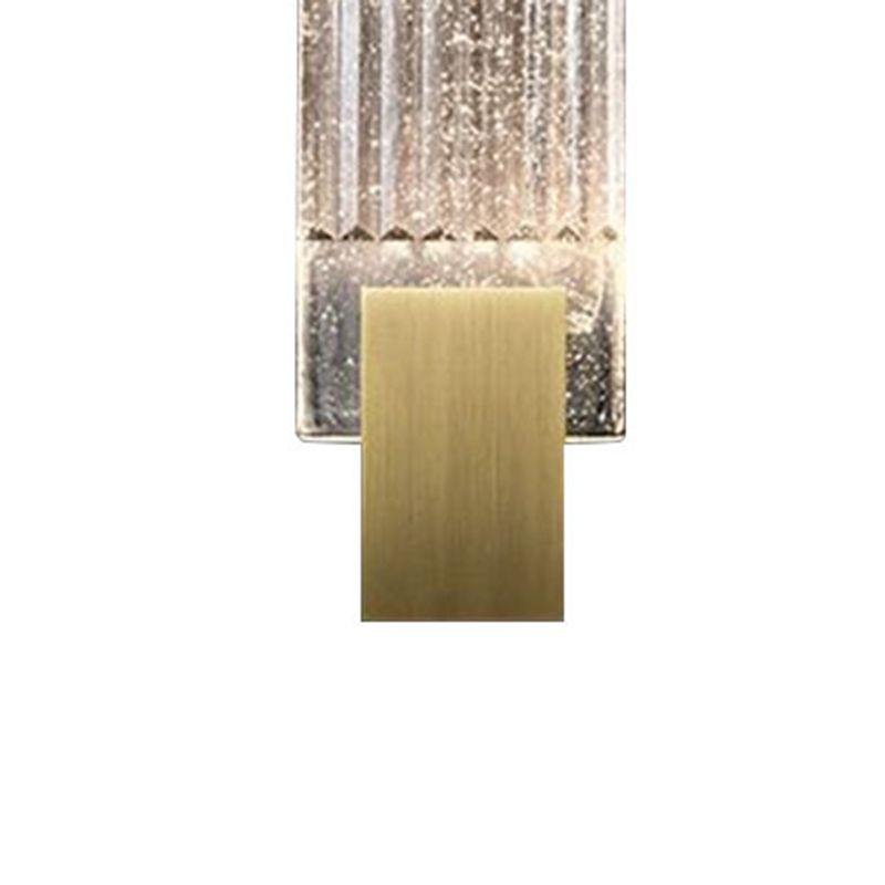 Modernism Metal Wall Mounted Sconce Crystal Shade Wall Light for Foyer