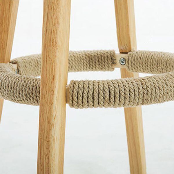 Taburete moderno sin brazos para mostrador, taburete de bar de madera para tienda de té con leche, con pedal y cojín