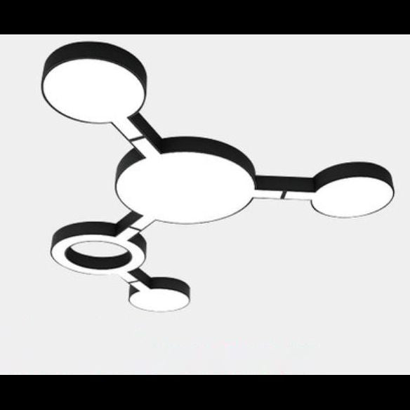 Molekulare Deckenleuchte, Neuheit, nordische schwarze LED-Unterputzleuchte für Büro