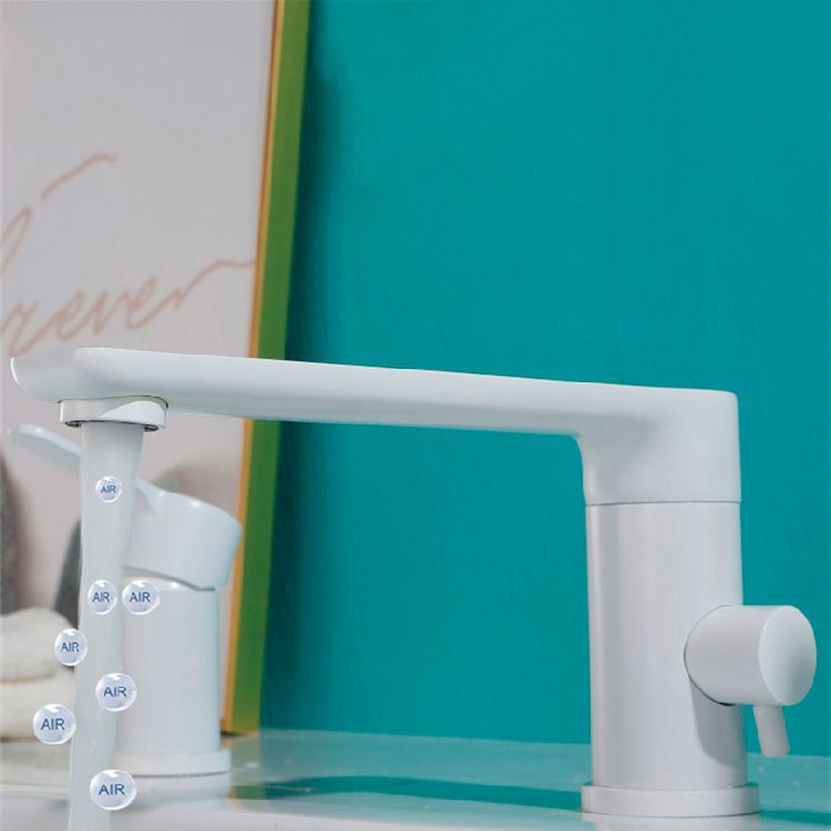 Modern Swivel Bath Faucet Solid Color Deck-Mount Bathroom Faucet