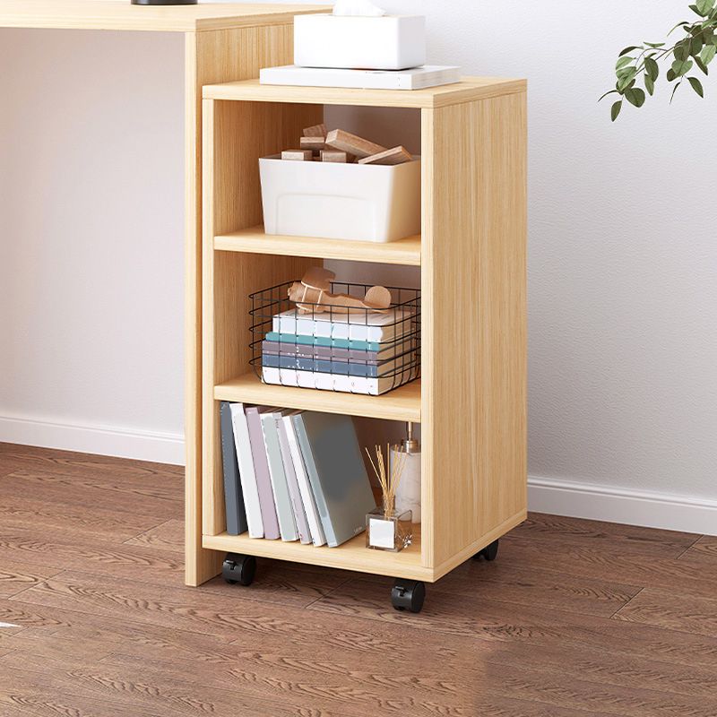 Modern Wooden Night Stand 18.8"/26.7" Tall Nightstand with Shelves