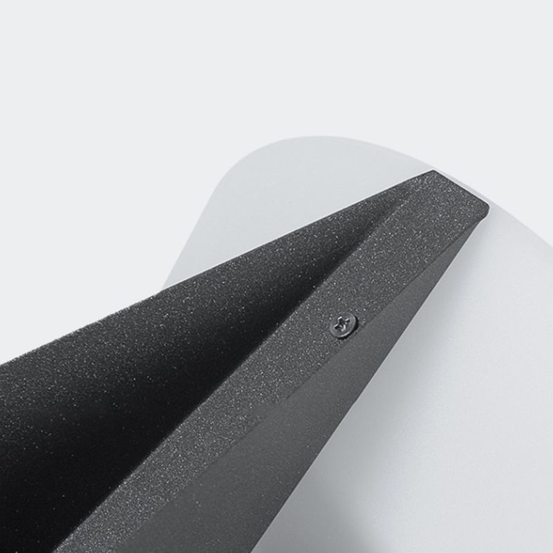 Round Contemporary Waterproof Pillar Light in Black for Courtyard