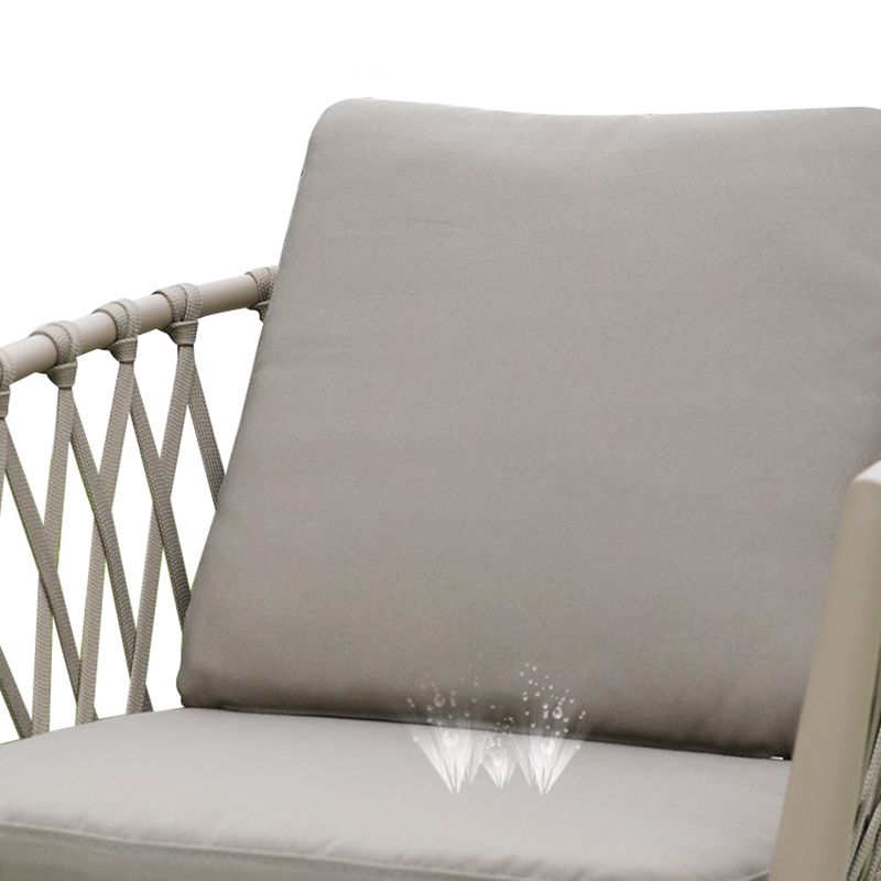 Contemporary Dining Side Chair Water Repellent Finish Cushion Outdoor Chair