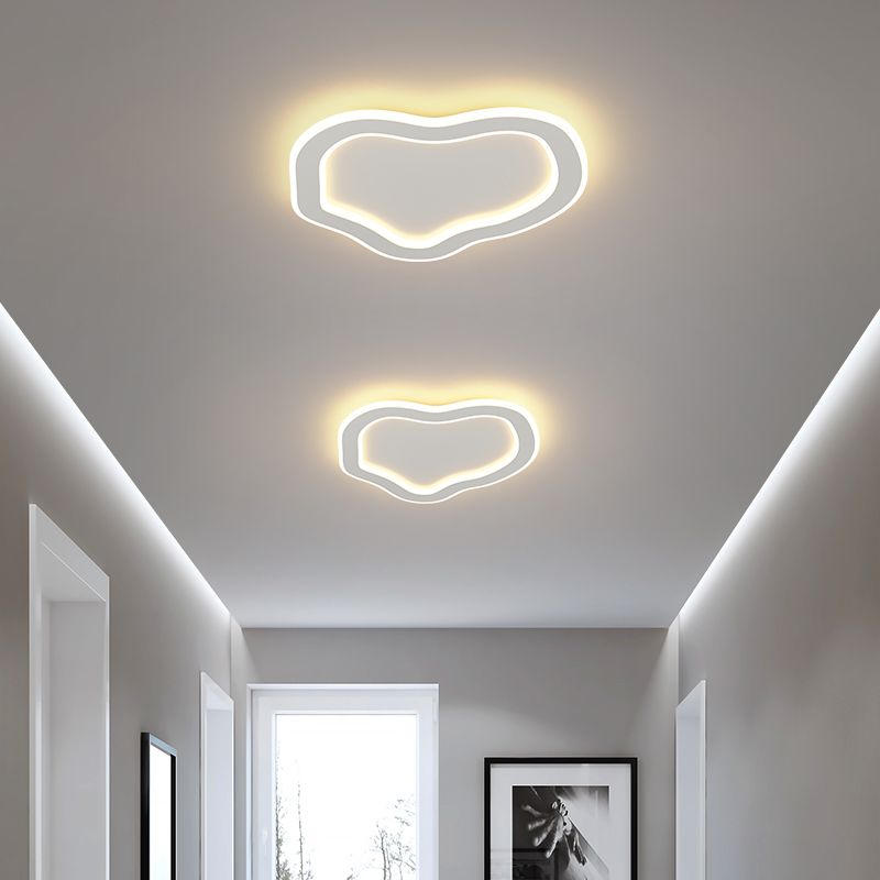 Plafonnier ombragé en métal, plafonnier LED de style moderne