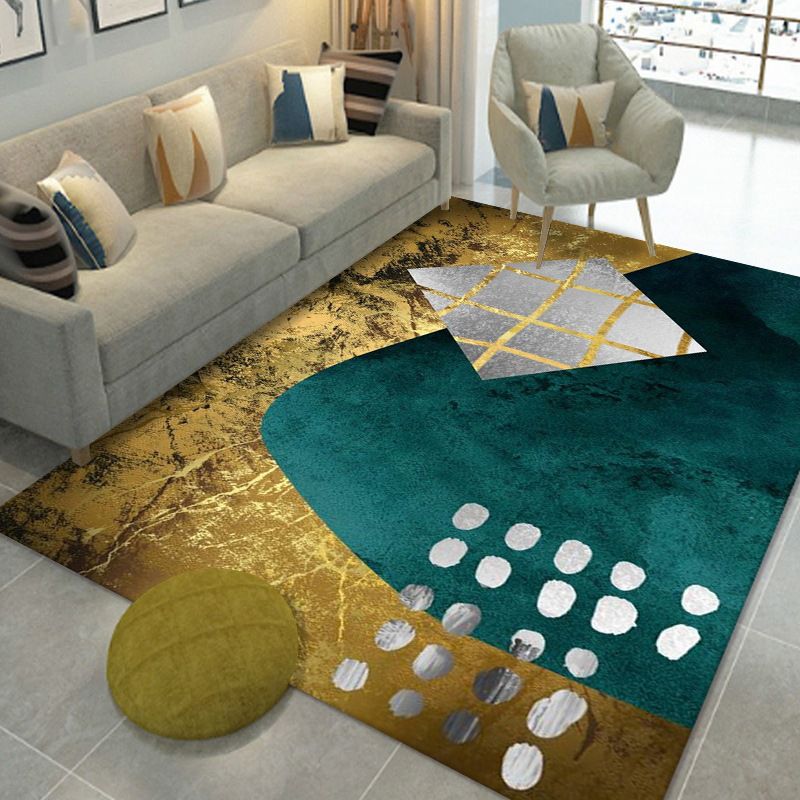 Grey Tone Rug Rectangle Shape Stain Resistant Rug for Home Decor