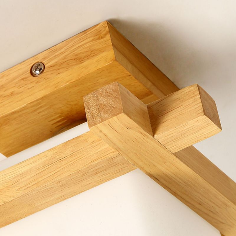 Modern Ceiling Light Wooden Flush Mount Ceiling Light Fixture for Bedroom