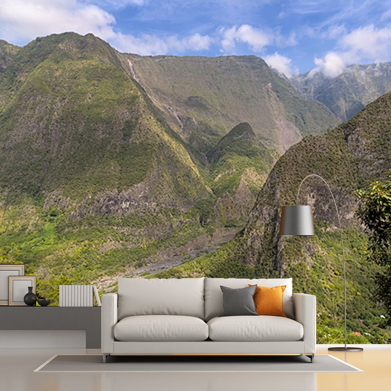 Mountain Scenery Full Size Wall Covering for Living Room, Customized Size Available