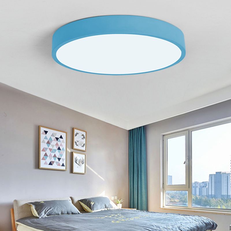 Lámpara de techo empotrada de estilo nórdico moderno, macarrón colorido para sala de estar de niños