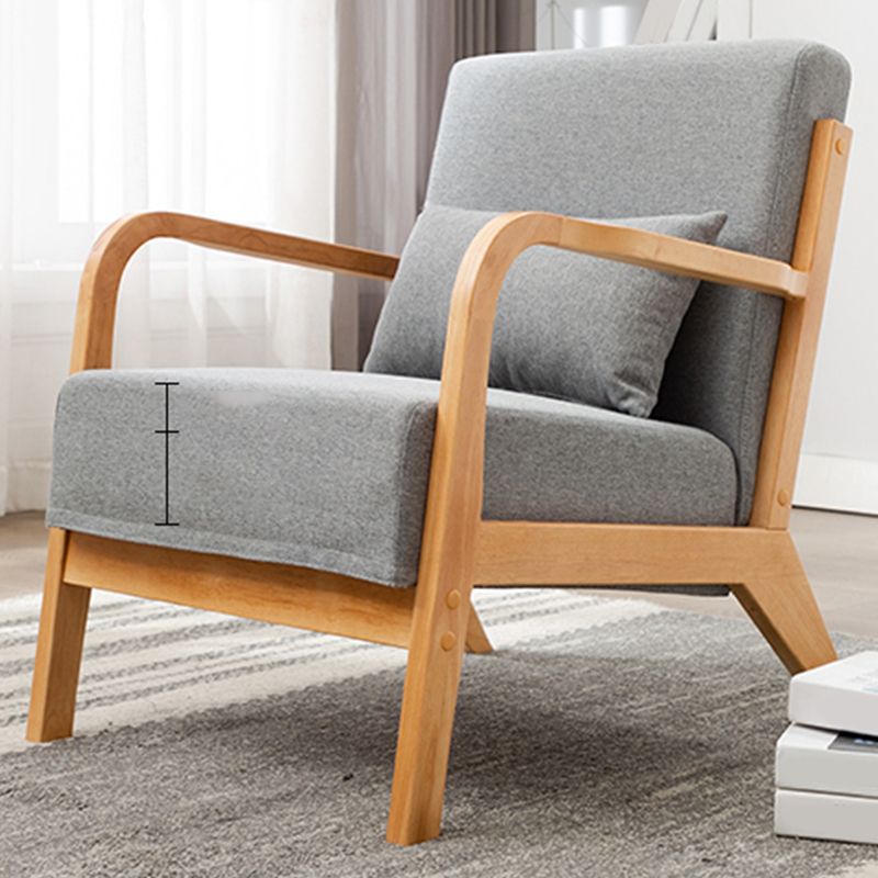 Scandinavian Basic Four Leg Armchair Solid Wood Living Room Armchair