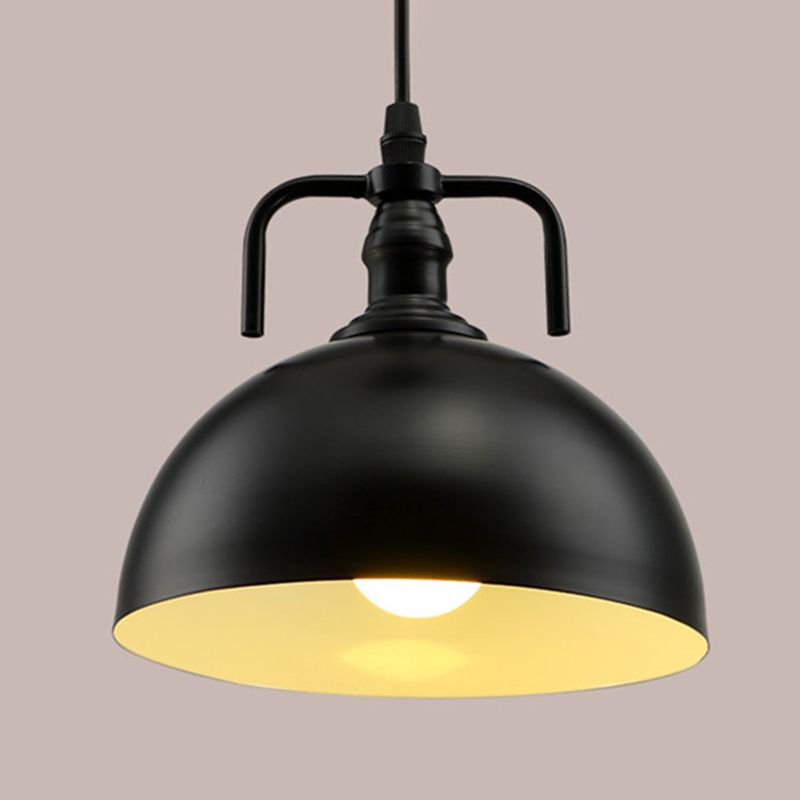 Pot Cover Metallic Hanging Light Vintage Single-Bulb Restaurant Beleuchtung Anhängeranlage