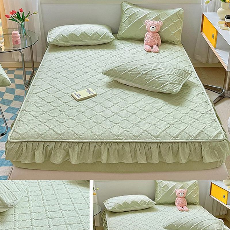 Water Resistant Fitted Sheet Solid Color Sheet 1 Piece Bed Sheet