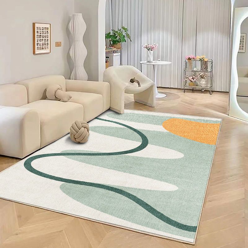 Luxury Area Carpet Funky Washable Rug Polyester Non-Slip Carpet for Home Decor