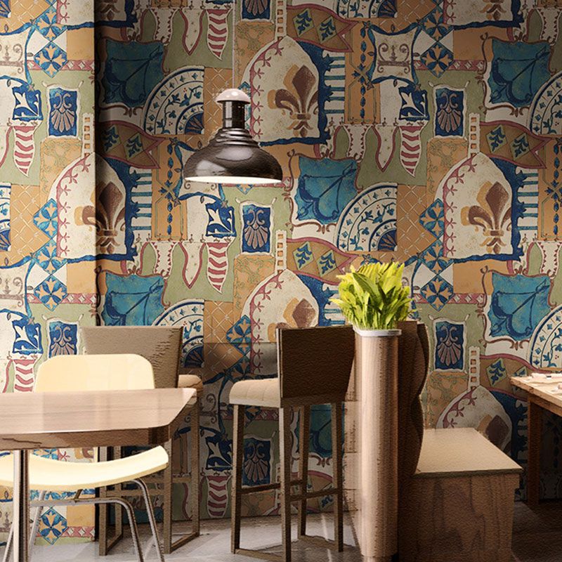 Meerkleurig olieverfbehang Vlekbestendig wanddecor voor accentmuur, niet geplakt