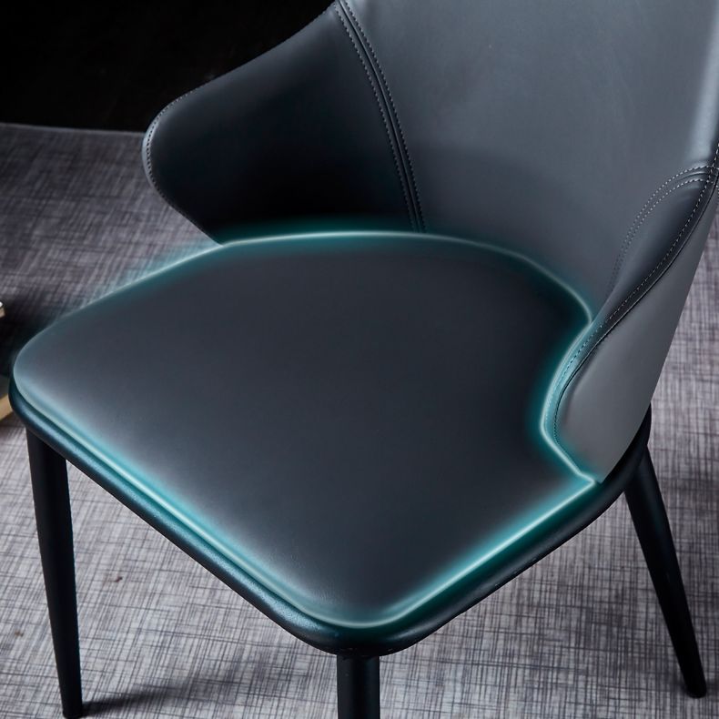 Sillas de comedor con respaldo sólido y brazo de diseño moderno, sillas de comedor de cuero para uso doméstico