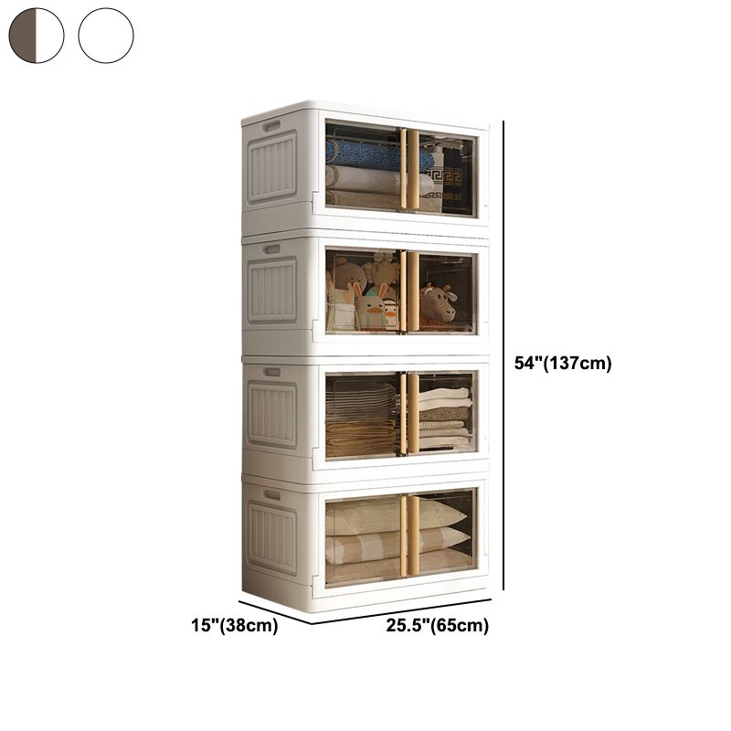 Contemporary Plastic Storage Cabinet Hinged Wardrobe Cabinet