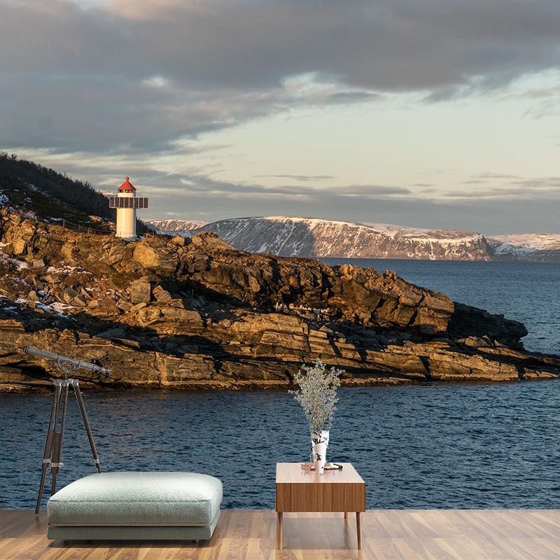 Photography Nautical Mural Wallpaper Lighthouse Scene Wall Decor Bathroom Wall Murals